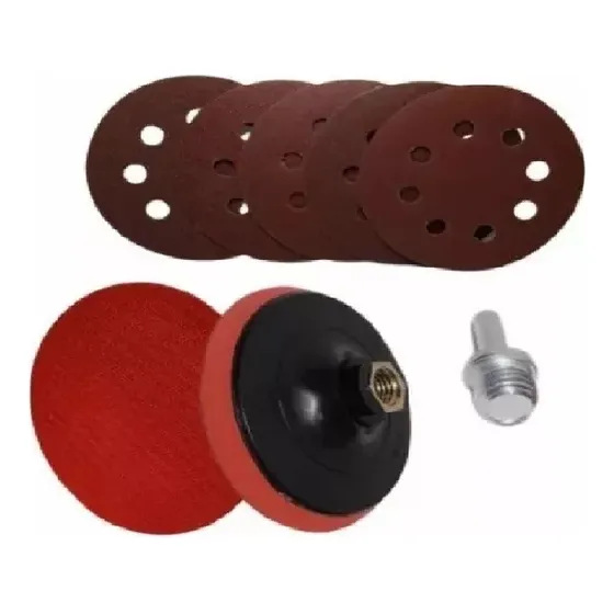Disco Soporte Lijadora Orbital P/pulir -lijar 7'' C/ 5 Lijas