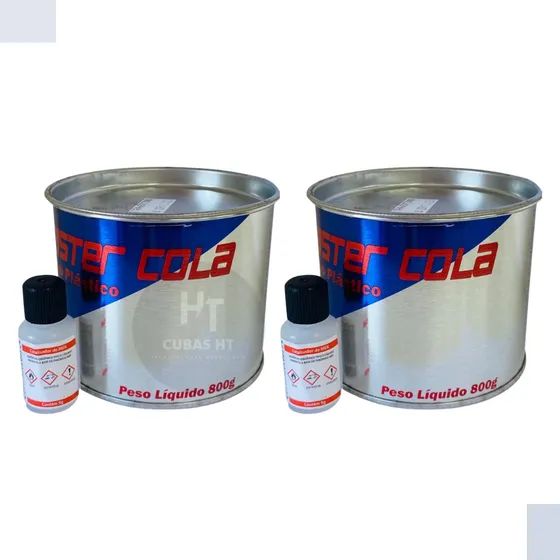 2x Lata Massa Plástica Mármore, Granito E Porcelanato 800gr 
