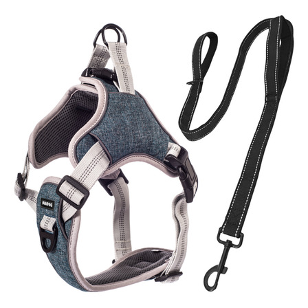 Peitoral Pet Antipuxão Comfort + Guia Longa 1,5m Madog Peitoral Pet Antipuxão Comfort + Guia Longa 1,5m Madog