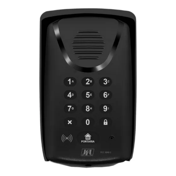 Porteiro Eletronico Sem Fio Via Celular Gsm Pec 1300c Jfl Cor Preto 12v