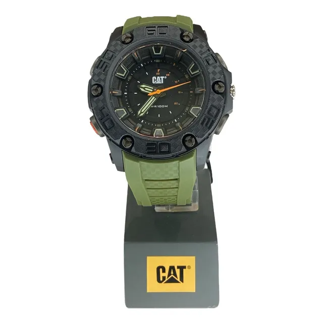 Reloj Cat Caterpillar Original Correa Verde Silicon Unisex
