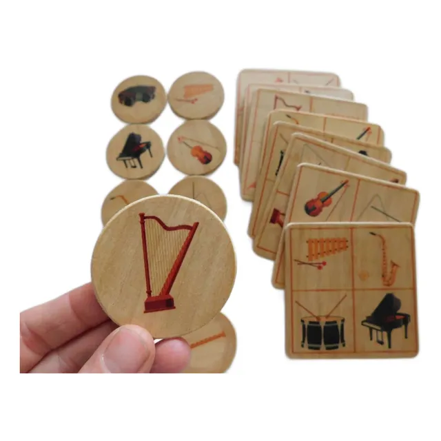 Bingo Instrumentos Musical Juego Educativo Sensorial Familia