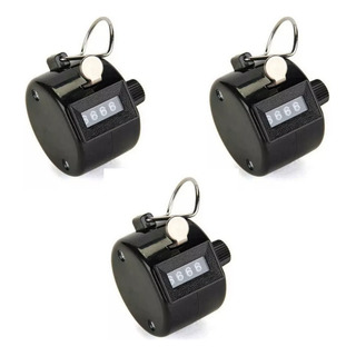 Kit 3 Contadores Estatístico Manual 4 Dígitos Contagem 101 Kit 3 Contadores Estatístico Manual 4 Dígitos Contagem 101