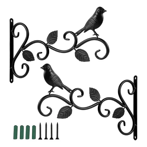 2 Ganchos De Pared De Hierro, Soporte Para Plantas Colgantes