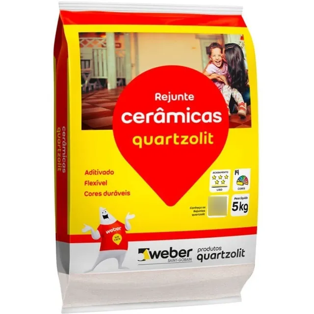 Rejunte Quartzolit 5kg Flexível Várias Cores Para Piso