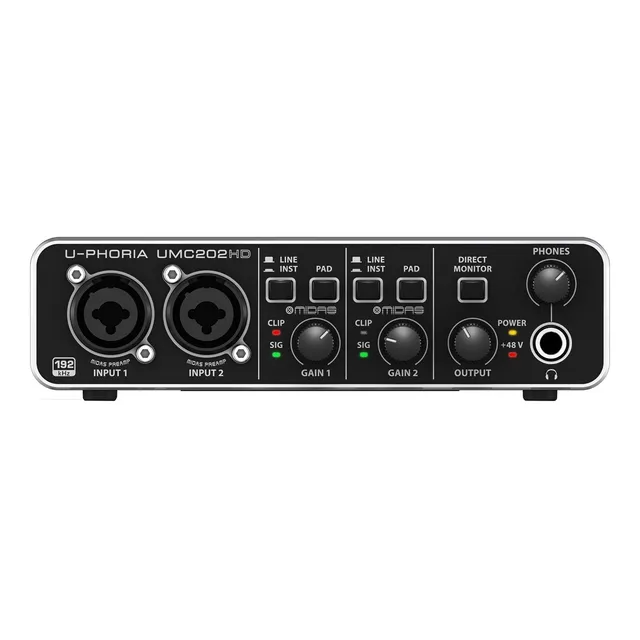 Behringer Umc-202hd Interface De Audio 2 Entradas 2 Salidas