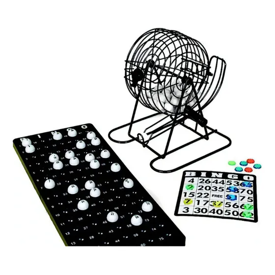 Jogo de Bingo com 75 Bolas, Cartelas e Globo Giratório de Ferro