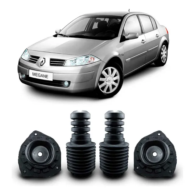 Par Kit Do Amortecedor Batente Coifa Coxim Dianteiro Renault Megane 2007 2008 2009 2010 2011 2012/... Envio Imediato