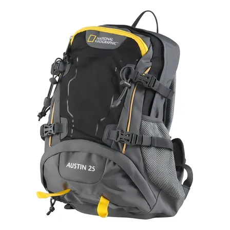 Mochila Viajera Impermeable de Nailon con 4 Bolsillos National Geographic 25L Color Gris