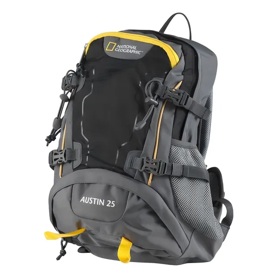 Mochila Viajera Impermeable de Nailon con 4 Bolsillos National Geographic 25L Color Gris