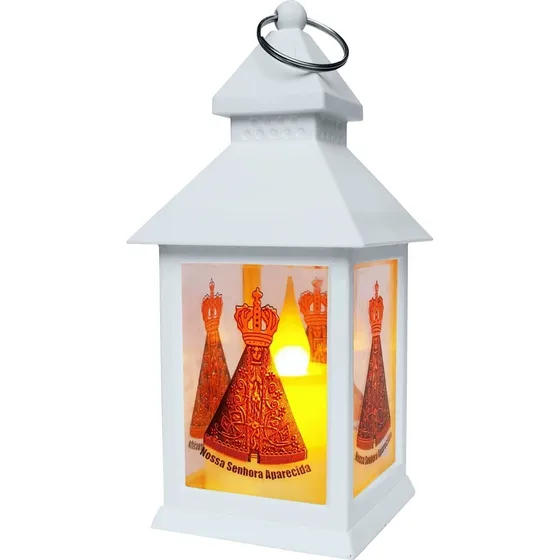 Luminária A Led Com Chama Eletrônica Nossa Senhora Aparecida