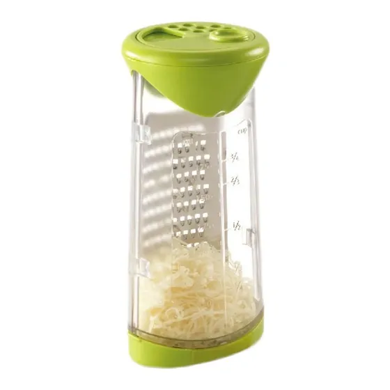 Rallador + Recipiente Verdura Queso Acero Inoxidable Cocina