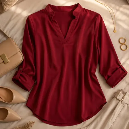 Blusa Evangélica Manga Curta Viscose Social Chique Elegante