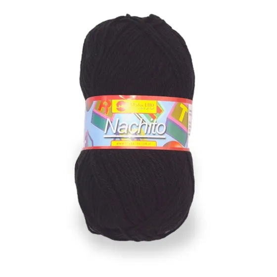 Lana Nachito Cashmilon 4/7 Lho Acrílico X 500 Grs Por Color Color Negro 19
