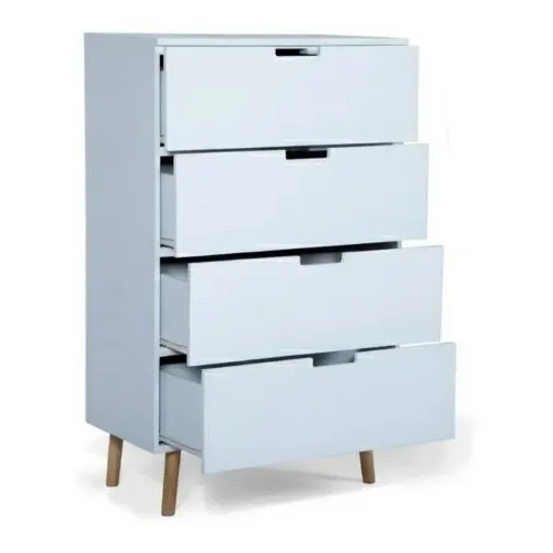 Gavetero Blanco Con 4 Gavetas 65x35x105cm