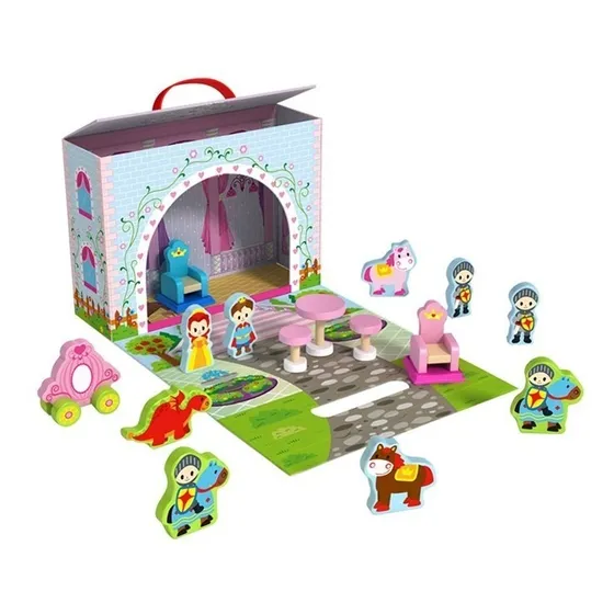 Cajita Set Princesas De Madera Tooky Toy Ft722