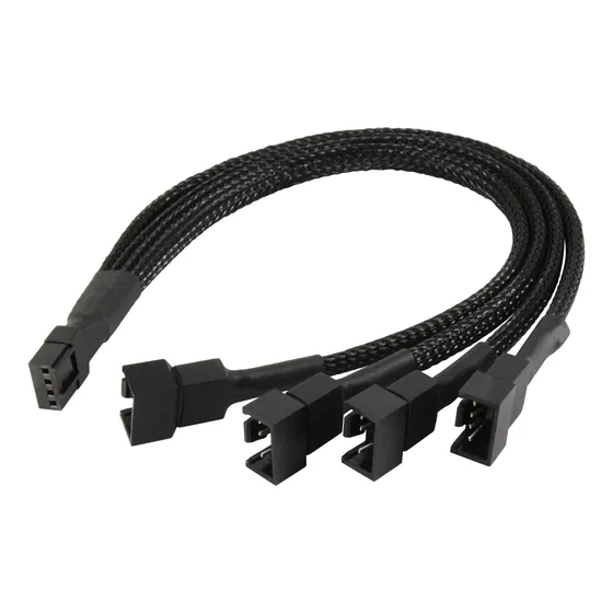 Cabo Sleeved Extensor Multi Fan Pwm Para 4 Fans