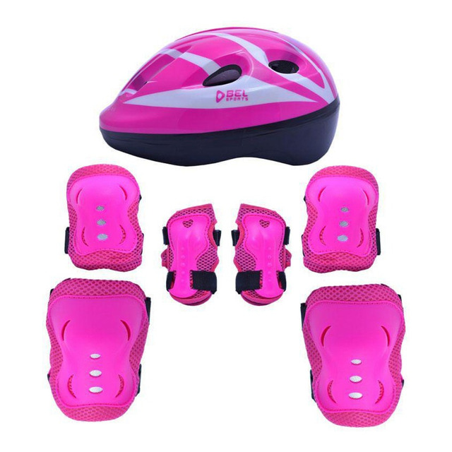 Kit Super Radical De Proteção Infantil Completo 3 Cor Tam. M Cor Rosa Kit Super Radical De Proteção Infantil Completo 3 Cor Tam. M Cor Rosa