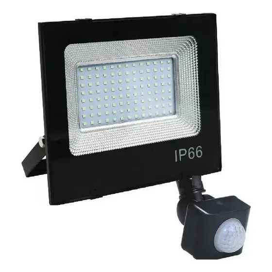 Refletor Led 50w + Sensor Presença + Dia Ou Noite Embutido Cor da carcaça Preto Cor da luz Branco-frio 127/220V