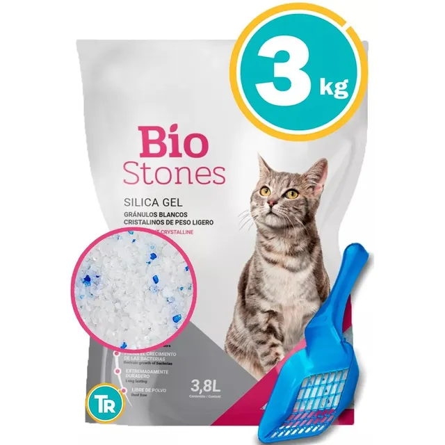 Sanitario Silica Gel Bio Stones 3 Kg + Regalo