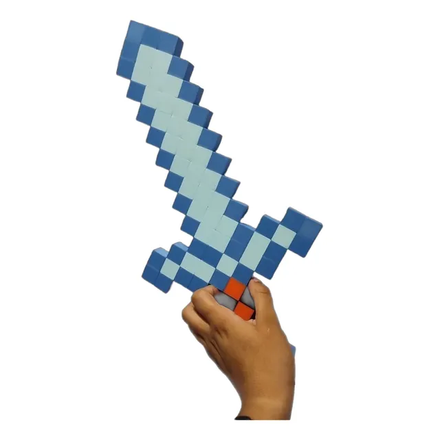 Espada De Minecraft De Diamante Armable Con 214 Piezas