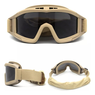 Gafa Goggle Militar Táctica Desert Shooting Moto Con 3lentes Gafa Goggle Militar Táctica Desert Shooting Moto Con 3lentes