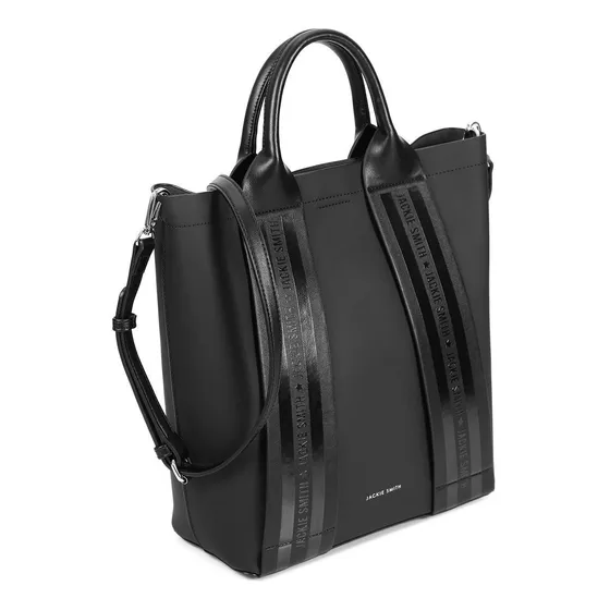 Jackie Smith Cartera Thelma Negra Cuero Pu En Caja Con Moño 