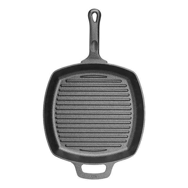 Sartén Grill Cuadrado 26x26cm Hierro Fundido Inducción Winco