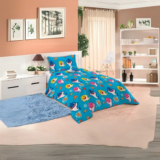Colcha Solteiro Bm Tex Personagens Quarto