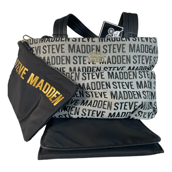 Bolsa Pañalera Steve Madden Gris Grande Original Importada