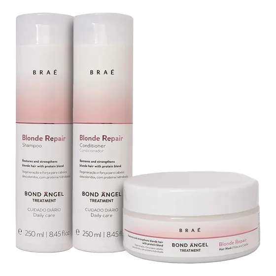 Kit Braé Blonde Repair Sha 250ml + Cond 250ml + Masc 200g
