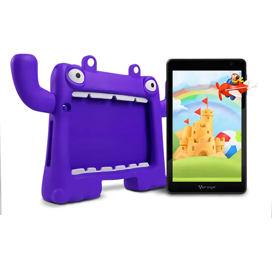 Tablet Vorago Pad-8-kids-pr 8 Pulgadas Android 13 Quadcore Ram 4gb Almacenamiento 64gb Ips Camara Frontal 2mp Trasera 5mp Funda Morada