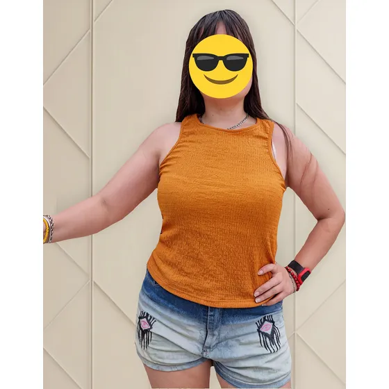 Lozavii Blusa Musculosa Plisada