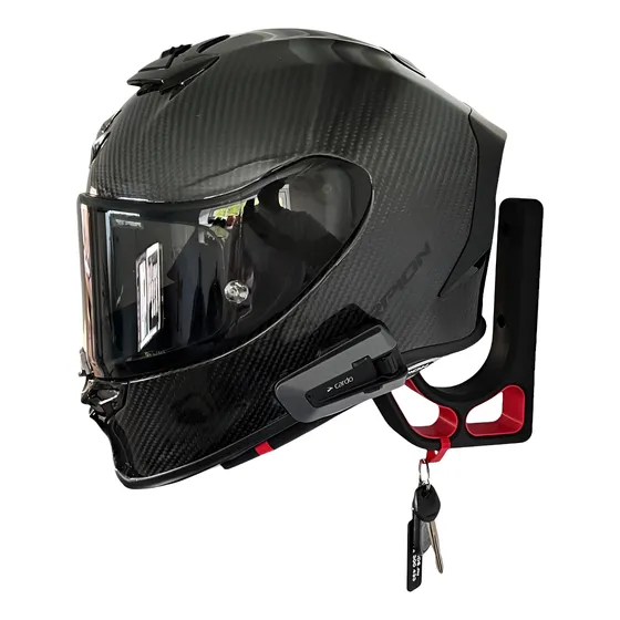 Soporte Casco De Moto Con Perchero Y Porta Llaves