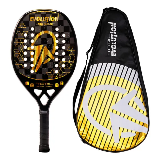 Raquete Beach Tennis Carbono 18k Total Evolution 2025 Golden Cor Dourado