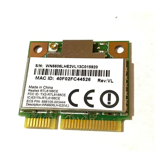 Placa Wifi Rtl8188ce Netbook Notebook Exo Bangho Bgh Coradir