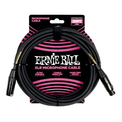 Cable de micrófono XLR con doble blindaje de 6 m P06388 Ernie Ball