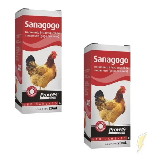Sanagogo Remédio De Singamose Gogo Doença Aves Pássaro Kit 2
