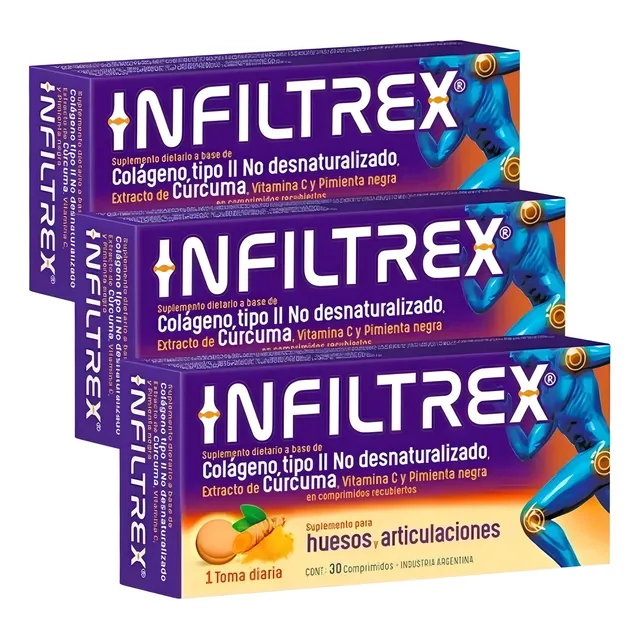 Infiltrex Suplemento en comprimidos Elea Colágeno 3 packs de 30 un