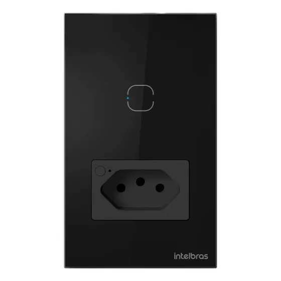Tomada Com Interruptor Inteligente Wi-fi Etw 1011 Intelbras Preto