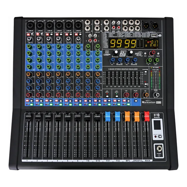 Mezcladora De Audio Markimton 10 Canales Ma10 Con 2*99 Dsp