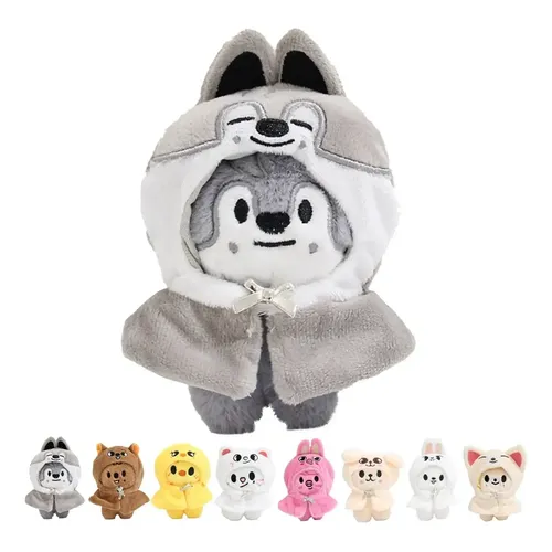 K-POP・アジア SKZOO MINI PLUSH Wolf Chan Pelúcia Skzoo Wolf Chan Cinza Presente Kpop %$# | Parcelamento sem