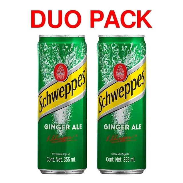 Refresco Ginger Ale Schweppes 355ml Lata Duo Pack Mixer
