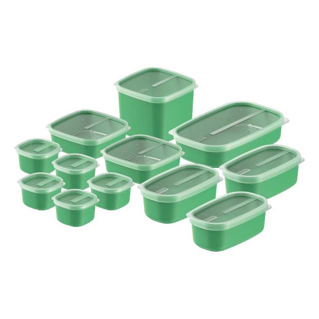 Jogo De Potes Tramontina Mixcolor Em Polipropileno Verde Sálvia Com Tampa Transparente 12 ... Jogo De Potes Tramontina Mixcolor Em Polipropileno Verde Sálvia Com Tampa Transparente 12 ...
