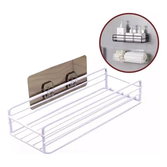 Estante Metalico Autoadhesivo Blanco Baño Sipi Shop