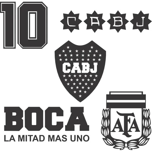 Set X5 Calcos Sticker Boca Termo Auto Moto Vinilo Plotter