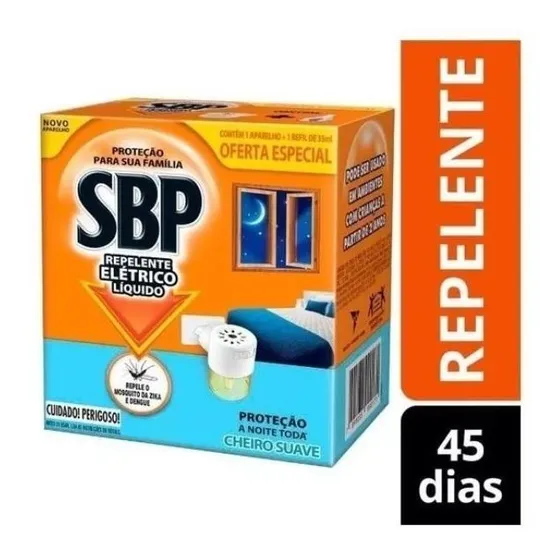 SBP Repelente Elétrico Líquido Aparelho + Refil Cheiro Suave