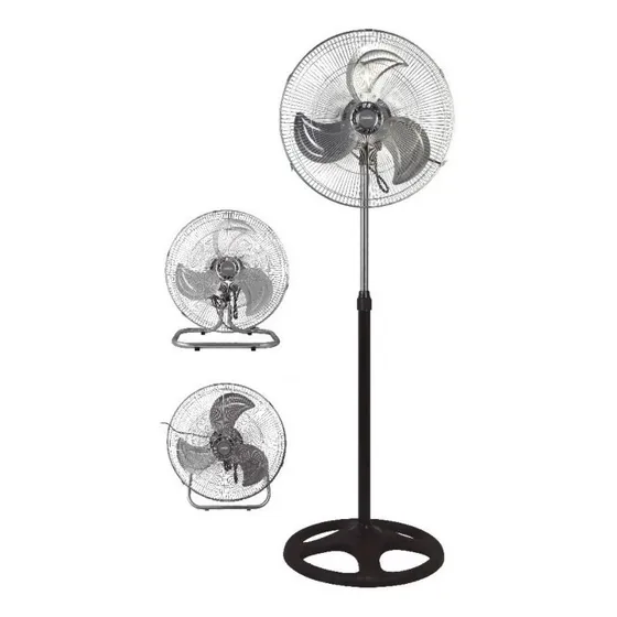 Ventilador 3 en 1 Genérica T253/251 con 3 palas de Metal estructura color plateado, 45cm de diámetro 220V