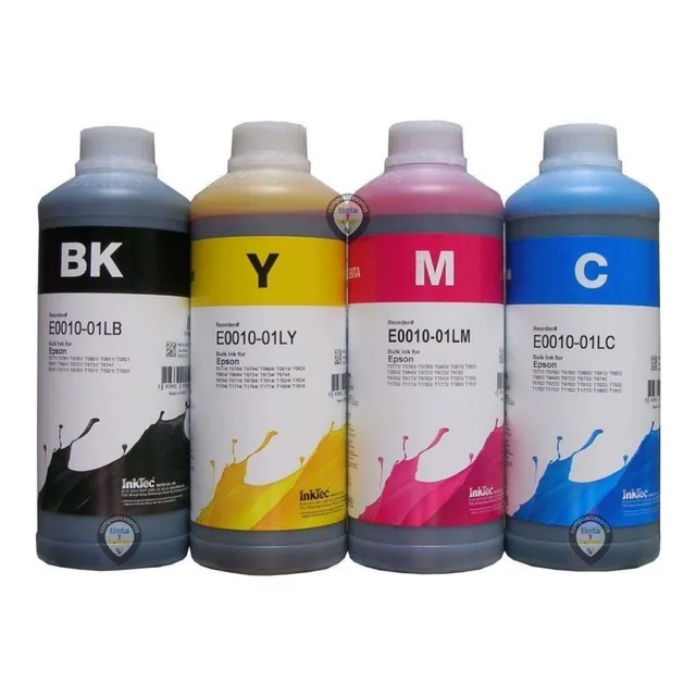 Pack 4 Tintas Inktec 1l L3110 L3150 L5190 Color Cmyk
