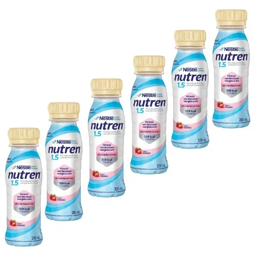 Nutren 1.5 Nestlé, Kit C/ 6 Unid. 200ml (escolha O Sabor) 